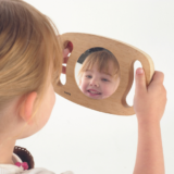 Bērnu spogulis ar diviem rokturiem