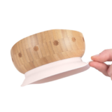 Бамбуковая миска с силиконовым основанием